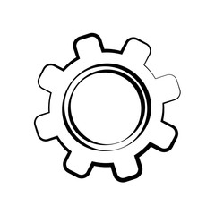 Machine part design. Gear  icon. vector graphic