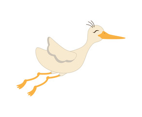 Fototapeta premium Cute animal design. stork icon. vector graphic