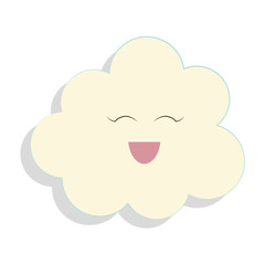 Weather design. Cartoon cloud  icon. vector graphic