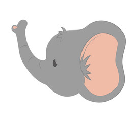 Cute animal design. elephant icon. vector graphic