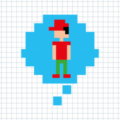 Obraz premium social media pixel design 