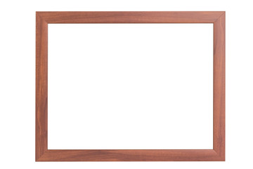 Wooden frame isolated on white