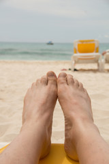 Feet on beach