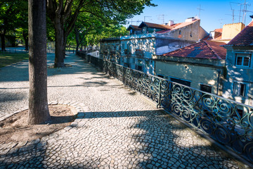 Fototapeta na wymiar In the center of Lisbon. Campo Martires da Patria. Portugal
