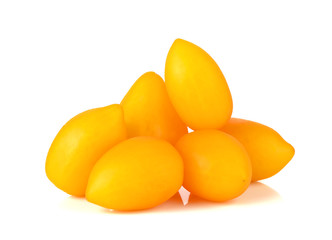 cherry tomatoes on white background
