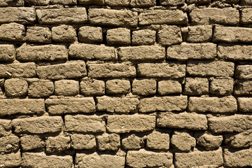Texture of mud brick wall