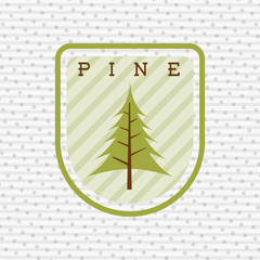 pine forest emblem design 