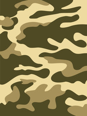 Camouflage pattern background. Woodland style.  illustration