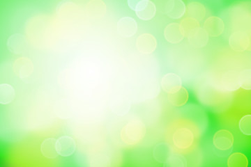intense fresh bokeh effects with beam of light in shades of green, yellow and white