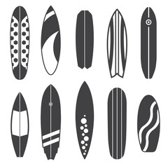 Outline Surfing Board Icons