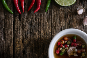 Thai fish sauce three taste.
