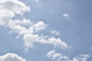 Fototapeta na wymiar soft focus of vast blue sky and clouds sky for background, bright 