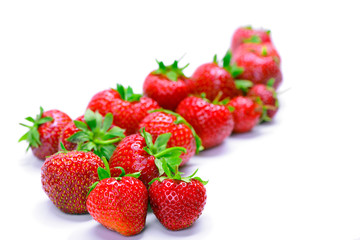 Strawberries isolated on a white