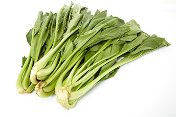 Spinach on white background