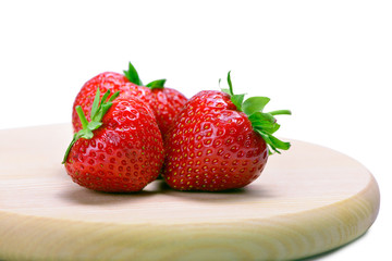 Strawberries isolated on a white