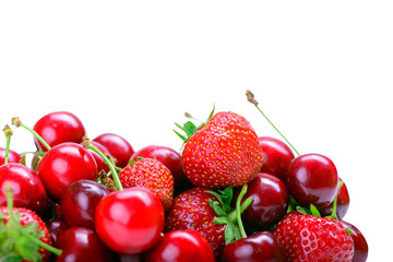 Strawberries and cherry