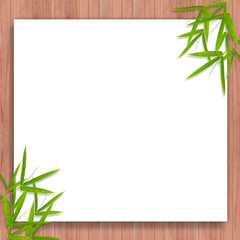 Bamboo leaf and frame background , with blank place for text.