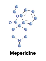 Meperidine is the most widely used opioid in labour and delivery. Pethidine is the preferred painkiller for diverticulitis, because it decreases intestinal intraluminal pressure. Vector molecule.