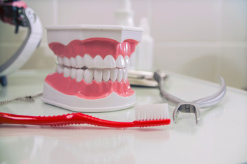 medical office of dentistry. still life on dental medical subjects in stomatology