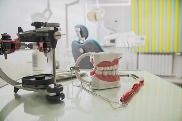 medical office of dentistry. still life on dental medical subjects in stomatology