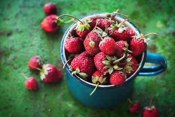 Strawberry Garden Rustic Cup Summer Food