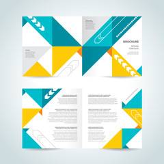 brochure design template booklet geometric abstract triangles