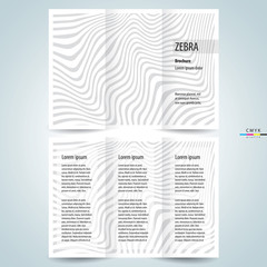 zebra brochure design template tri-fold