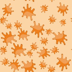 Orange blot cartoon seamless pattern 619