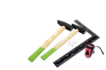 Two hammer, square tool and roulette