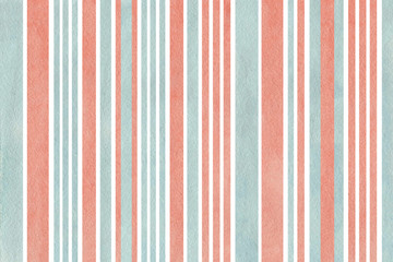 Watercolor pink and blue striped background.
