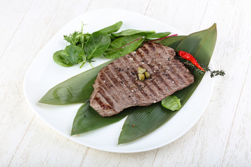 Grilled beef steak