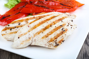 Grilled turkey steak
