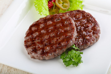Grilled burger cutlet