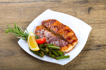 Grilled salmon