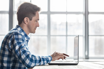 Man using laptop