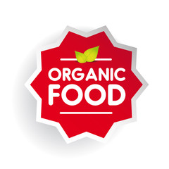 Organic Food label sticker star