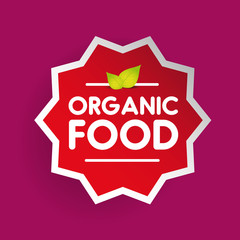 Organic Food label sticker star