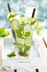 Fresh mojito cocktail.