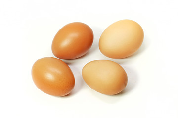 eggs isolated on white background