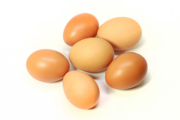 eggs isolated on white background