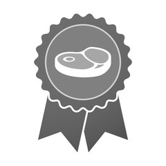 Isolated award badge with  a steak icon