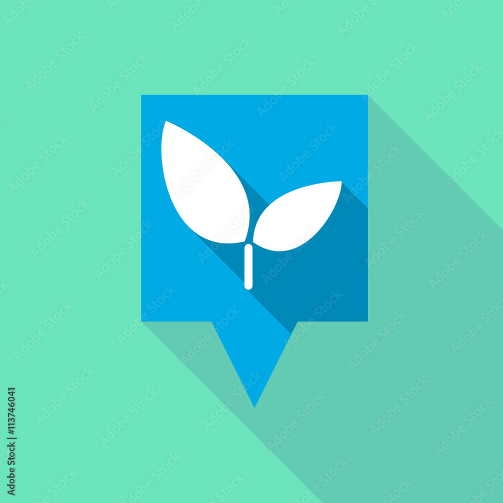 Poster Long tooltip icon with a plant