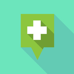 Fototapeta premium Long tooltip icon with a pharmacy sign