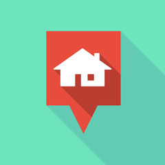 Fototapeta na wymiar Long tooltip icon with a house