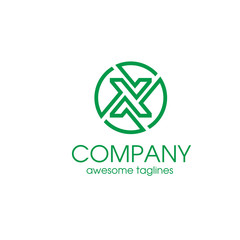 Letter X circle Simple and elegant Alphabetical Logo Design Concepts 