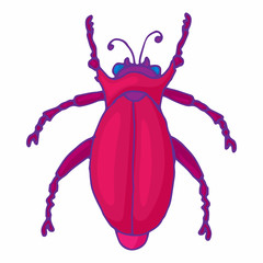 Insect bug icon, cartoon style
