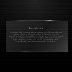 vector black background with glass panell eps 10