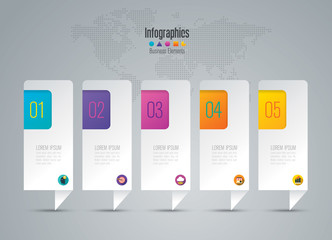 Infographic design template and business icons.