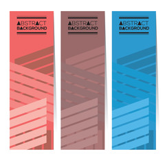 Set Of Three Colorful Abstract Vertical Banners Vector Illustration.