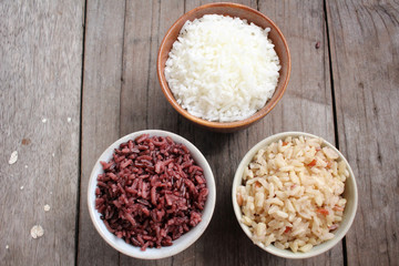 Red whith and whole rice